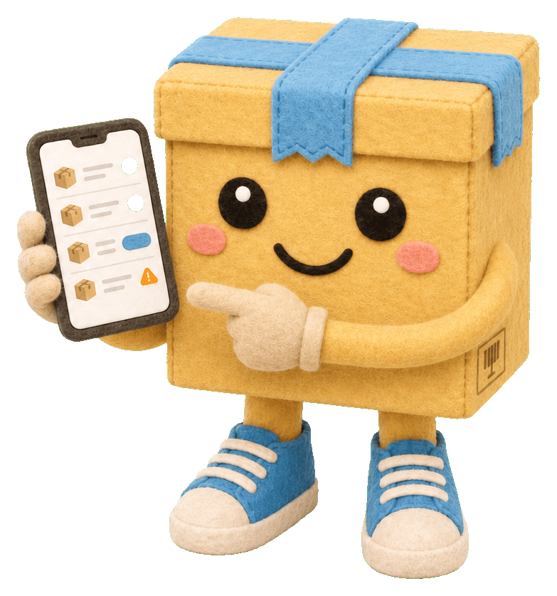 納期や納品予定を確認するダンボールくん